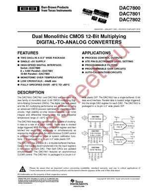 DAC7800KU/1K datasheet  